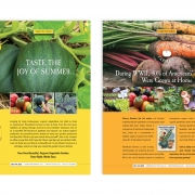 Two full page print ads designed to align with Homefront Farmers brand identity