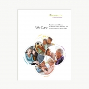 Marketing kit cover depicting the Continuum of Care image which represents the positioning that formed the bases for RVNAhealth’s rebranding