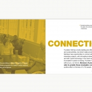 Annual report spread describing the concept of Connection