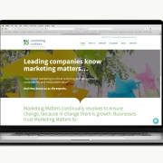 Marketing Matters website home page showing new brand identity
