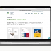Marketing Matters website portfolio viewed on a laptop