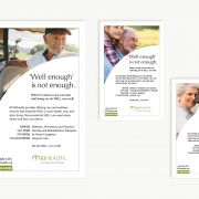 RVNAhealth print ads conveying the four service categories that make up their Continuum of Care